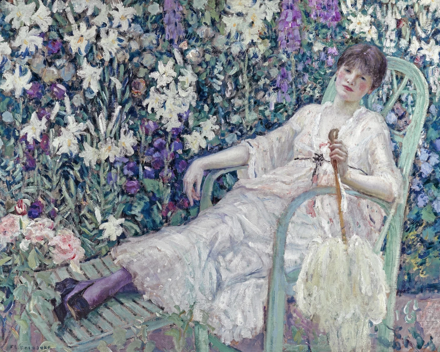 Donna con ventaglio